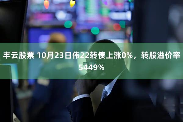 丰云股票 10月23日伟22转债上涨0%，转股溢价率5449%